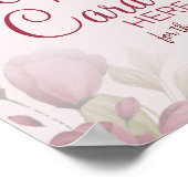 Watercolor Recept Kaarten Bruiloftsshower spel bor Poster (Hoek)