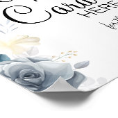 Watercolor Receptkaartjes bruidsshower spelbord Poster (Hoek)