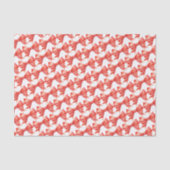 Watercolor red bow art repeat patterned tissuepapier (Voorkant)