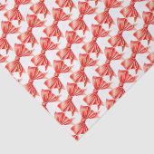 Watercolor red bow art repeat patterned tissuepapier (Detail)