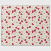 Watercolor Red Cherries – Modern – Valentine Cadeaupapier (Vlak)