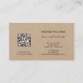 Watercolor Red Cherry Blossoms Kraft Paper Visitekaartje (Achterkant)