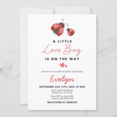 Watercolor Red Ladybug Baby Shower Kaart (Voorkant)