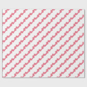 Watercolor Red Polka Dot Bow Christmas Cadeaupapier (Vlak)