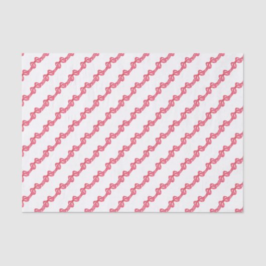 Watercolor Red Polka Dot Bow Christmas Tissuepapier (Voorkant)