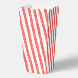 Watercolor Red Stripe popcorn Bedankdoosjes