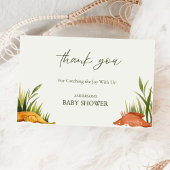 Watercolor Reel Little Fisherman Baby Shower  Bedankkaart