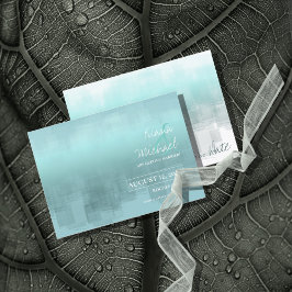 Watercolor Reflections Trouwkaart Teal ID774 Save The Date