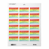 Watercolor Regenboog Aangepaste Adreslabels Etiket (Full Sheet)