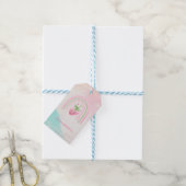 Watercolor Regenboog Aardbei Cadeaulabel (Met Touw)