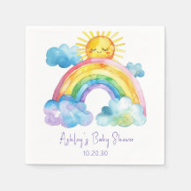 Watercolor Regenboog Baby Shower