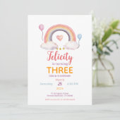Watercolor Regenboog Feest Kaart (Staand voorkant)