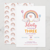 Watercolor Regenboog Feest Kaart (Voorkant / Achterkant)