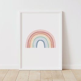 Watercolor Regenboog Kinderkamer Poster