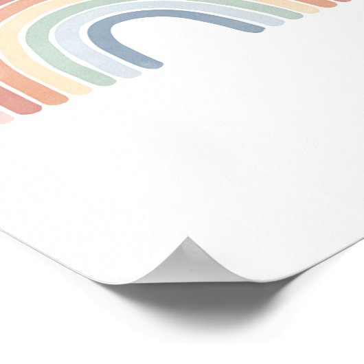 Watercolor Regenboog Kinderkamer Poster (Hoek)
