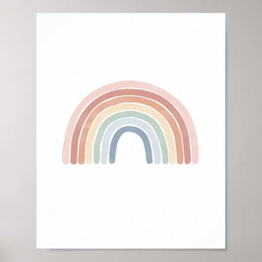 Watercolor Regenboog Kinderkamer Poster (Voorkant)