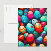 Watercolor Regenboog Paaseieren Feestdagenkaart (Voorkant / Achterkant)