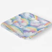 Watercolor Regenboog Papieren Borden, Regenboog Fe Bordje (Gebogen)