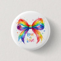 Watercolor Regenboog Pride Strik "Liefde is Liefde