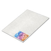 Watercolor Regenboog Roos Notitieblok (Schuin)