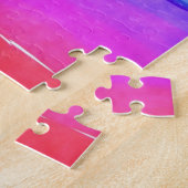 Watercolor Regenboog Strepen Legpuzzel (Zijkant)