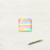 Watercolor Regenboog Strepen Post-it® Notes (Op bureau)