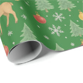 Watercolor Reindeer & Christmas Tree -  Cadeaupapier (Rol Hoek)