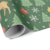 Watercolor Reindeer & Christmas Tree -  Cadeaupapier (Rol Hoek)