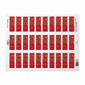 Watercolor Reindeer & Christmas Tree - Etiket (Full Sheet)