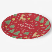 Watercolor Reindeer & Christmas Tree -  Papieren Bordje (Gekanteld)