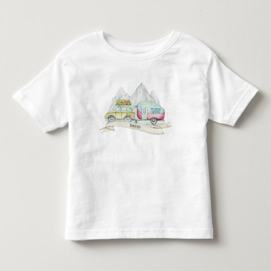 Watercolor Reisvervoer Kinder Shirts (Voorkant)