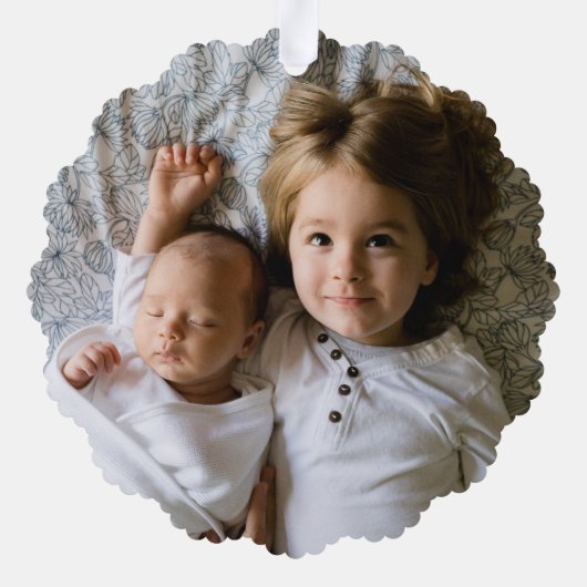 Watercolor Rendier Beige Kerstbal Kaart (Achterkant)