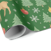 Watercolor Rendier & Kerstboom -  Cadeaupapier (Rol Hoek)