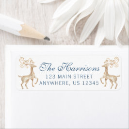 Watercolor Rendier Retouradres Etiket