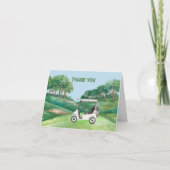 WATERCOLOR RETIREMENT PARTY GOLF COURSE BEDANKKAART (Voorkant)