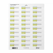 Watercolor retouradres woestijn golfbaan etiket (Full Sheet)