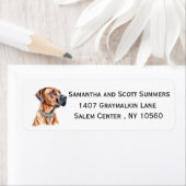 Watercolor Rhodesian Ridgeback Etiket (Insitu)