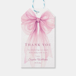 Watercolor Ribbon Gift Tags for Baby Shower & Birt Cadeaulabel