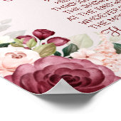 Watercolor Ring Ring bruidsdouche spelbord Poster (Hoek)