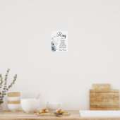 Watercolor Ring Ring bruiloftsshower spelbord Poster (Keuken)