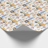 Watercolor Road Construction Theme Cadeaupapier (Hoek)