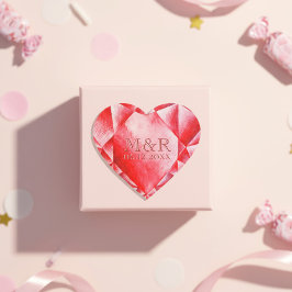 Watercolor Robijn Hart 40ste Huwelijksjubileum Hart Sticker