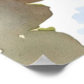 Watercolor Robin Christmas Design Poster (Hoek)