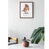 Watercolor Robin Kerst Wand Decoratie