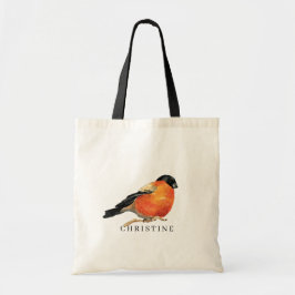 Watercolor Robin Naam Tote Bag
