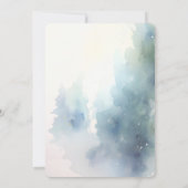 Watercolor Robin op een dennentak kerstkaart (Achterkant)