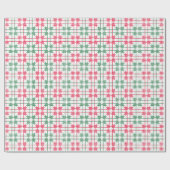 Watercolor Rode & Groene Kersttegels Cadeaupapier (Vlak)