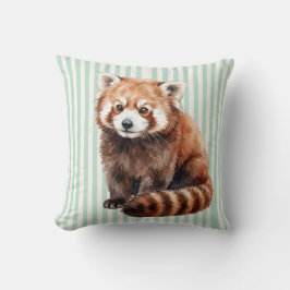 Watercolor Rode Panda Kussen