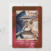 Watercolor Rode Peer. Elegante Kerstkaart Kaart (Voorkant)