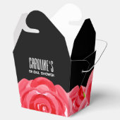 Watercolor Rode Rozen Florale Take Out Stijl Bedankdoosjes (Geopend)